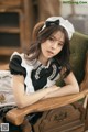 Beautiful Kwon Hyuk Jeong cute pose with maid outfit (13 photos) P11 No.3d5f5f Image No. 5