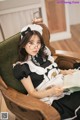 Beautiful Kwon Hyuk Jeong cute pose with maid outfit (13 photos) P10 No.9a4eb3 Image No. 1